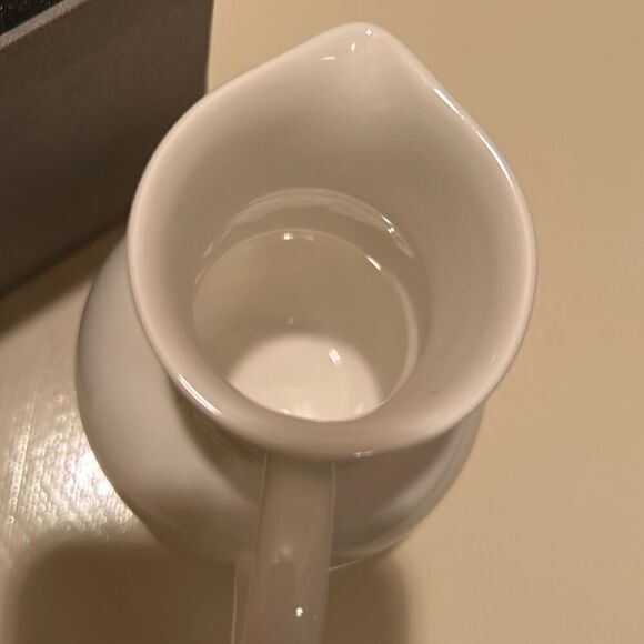 New in box Katy Briscoe Home Bone China White Bisque Small Pitcher 5” Giftable - Picture 7 of 13